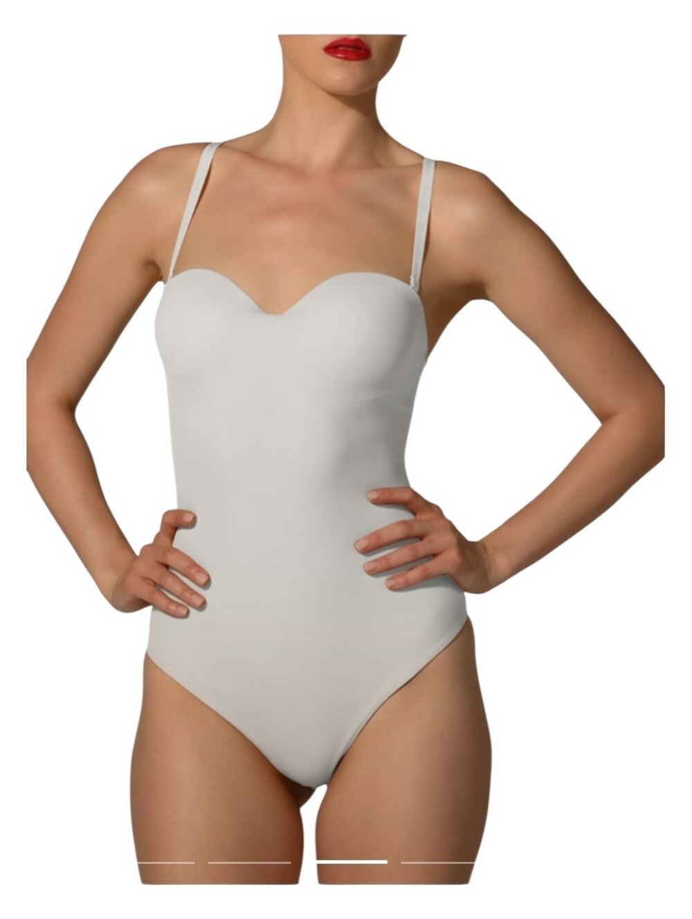 Wolford Mat De Luxe Form String Bodysuit White Shaping NWT Size M MSRP $215